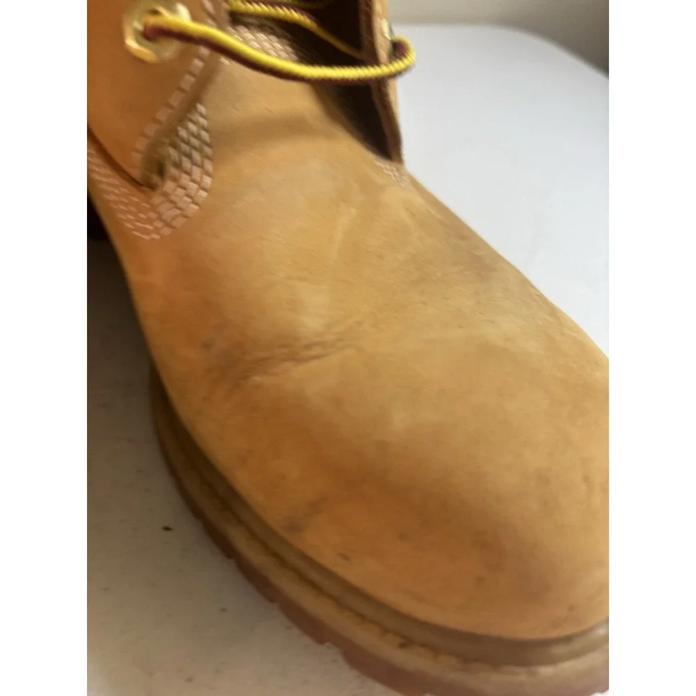 Timberland Men's Premium 6-inch Waterproof Boots Size 7M Wheat Nubuck